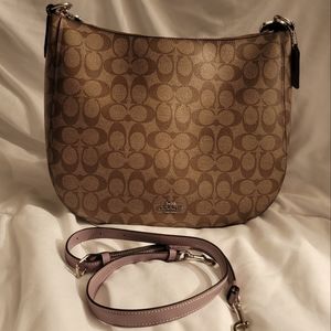 Coach Zip Hobo in Signature Canvas